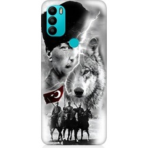 General Mobile Gm 21 Plus Uyumlu Atatürk Kurt Ve Bayrak Desenli Silikon Kılıf