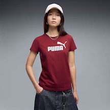 Puma Ess No. 1 Logo Tee S Bordo Kadın T-shirt 682371-23