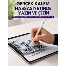 Profesyonel Dijital Kalem Hassas Eğim Sensörü Ve Uzun Süreli Kullanım Yeni Nesil Beyaz, Plastik Ve Metal Karışım