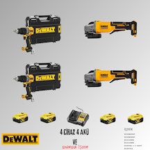 Dewalt DCD805NT + DCD805NT+ DCG408N+ DCG408N 4 Adet 5 Amper Akü + Şarj Aleti Set