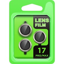 Mey İthalat Apple Uyumlu iPhone 17 Pro Raze Metal Kamera Lens - Gri