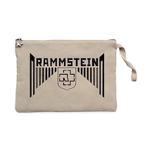 Rammstein Wall Krem Clutch Astarlı Cüzdan / El Çantası Krem