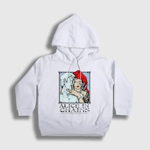 Presmono Unisex Çocuk Medusa Alice In Chains Kapüşonlu Sweatshirt Beyaz