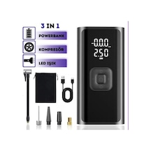 Periboia Lcd Göstergeli 3'ü 1 Arada Hava Kompresörü