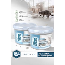 ZeniCat Premium Marsilya Sabunlu Bentonit Kedi Kumu 2x10 L – Özel Solüsyonlu, Düşük Toz