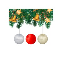 Yılbaşı Çam Ağacı Süsü Asorti Simli Top 6 Cm 6'lı