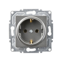 Günsan Egona Metallic Füme Topraklı Priz