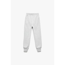 Koton Kız Çocuk Beli Lastikli Cepli Basic Jogger Eşofman Altı Gri