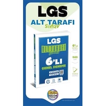 Lgs Alt Tarafı Sınav 6 Lı Genel Deneme Benim Hocam- Arı- Çanta Yayınları Ortak Denemesidir