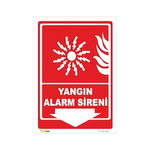 Yangın Alarm Sireni- Isg Levhası Levha 35x50 Cm Sticker