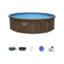 Bestway 561cu Hydrium Çelik Duvarlı Prefabrik Yer Üstü Havuz Seti 4,88 M X 1,32 M