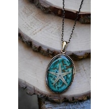 Stoneage Jewellery Gerçek Gerçek Deniz Yıldızı El Yapımı Kadın Ko Turkuaz