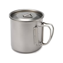 Hafif Ve Dayanıklı 400ml Titan Kamp Bardak - Doğa Yürüyüşleri İçin Mükemmel Gümüş Gümüş