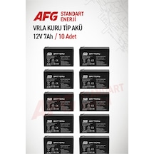 10 Adet Sb Battery 12v 7ah Bakımsız Kuru Akü