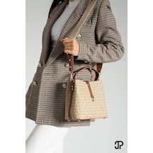 Just Polo Kadın Orta Boy Su Geçirmez Günlük Şık El Ve Omuz Çantası Ebat 23 X 18 Cm Shoulder Bag Kum - Taba 79180601