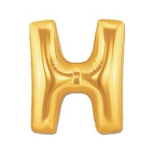 H Harf Folyo Balon Altın Renk 40 İnç Standart