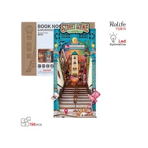 Rolife Tgb13 Street Scene Kitap Köşesi Book Nook Dıy Minyatür Maket Model Seti Mini Dollhouse 3d Model Kit Detaylı Dekoratif Hobi Seti 3d Puzzle Tiny House