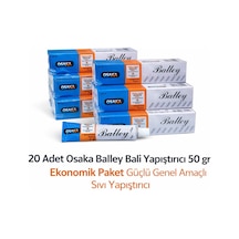 Osaka Balley Bali Yapıştırıcı 50 Gr X 20 Adet Ekonomik Paket Güçlü Genel Amaçlı Sıvı Yapıştırıcı
