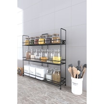 Eva Metal Tasarim Metal Baharatlık Standı Küçük Boy Baharatlık Rafı Siyah Eva Metal Tasarim Metal Baharatlık Standı Küçük Boy Baharatlık Rafı Siyah