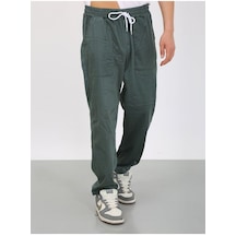 Koyu Yeşil Oversize Premium Sewing Cepli Yürüyüş Pantolonu-koyu Yeşil - L
