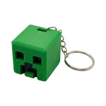 3d Baskı Minecraft Creeper Figürlü Anahtarlık - Oyuncu Gamer Çanta Ve Anahtar Aksesuarı