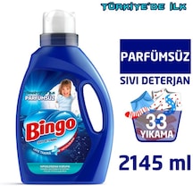 Bingo Sıvı Çamaşır Deterjanı Parfümsüz 33 Yıkama 2145 ML
