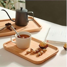 2 Adet Bambu Dikdörtgen Servis Tabağı, Sunum Seti 30x20 Cm Bambu 30 X 20