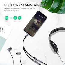 Type-c To 2 Li Aux Kulaklık Çıkış Çoklayıcı