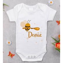 Bitmeyenkartus Bk Kids Isimli Bebek Body Zıbın - Model 35 Beyaz