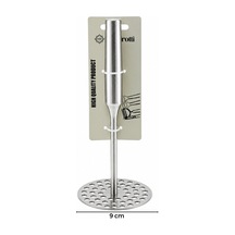 Yuvarlak Çap: 8cm Metal Saplı 11.5cm Metal Patates Ezici Toplam Uzunluk: 26.5cm