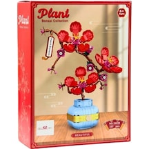 Bricks Dekoratif Sakura Şeftali Çiçeği Modeli Yapım Seti 337 Parça
