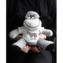 Eşek Baskılı Tişörtlü Peluş Eşek 22cm - Özür Hediyesi Oyuncak Peluş