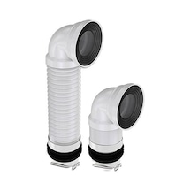 İzyapı Dirsekli Çekvalfli Körüklü Klozet Gider Borusu Kada Beyaz