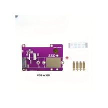 Xuweiwei Raspberry Pi 5 Pcıe M2 Nvme Ssd Kapagi Pıp Pcıe Pimoroni 2230 2280 2242 Nvme Desteği Fpc Koruyucu Kablo Ekstra Vida Setleri Şeffaf