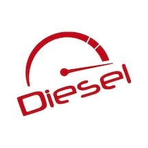 2 Adet Diesel Depo Kapağı Sticker Çıkartma 10Cmx7Cm Kırmızı