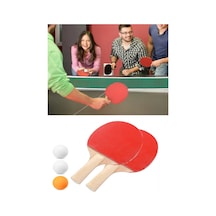 Ping Pong Masa Tenisi Seti Tenis Raketi Seti 2 Raket + 3 Ping Pong Topu Spor Aksesuarları