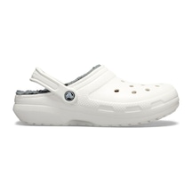 Crocs Classic Lined Clog Unisex Beyaz İçi Yünlü Günlük Terlik 203591-1om Beyaz
