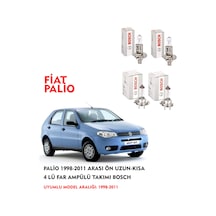PALİO 2002 MODEL  ÖN UZUN-KISA 4 LÜ FAR AMPÜLÜ TAKIMI BOSCH