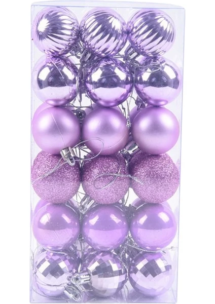 Buaoaos Buaoaoschristmas Ornaments Unbreakable Christmas Tree Decoration Set Christmas Balls Decoration New Purple 001