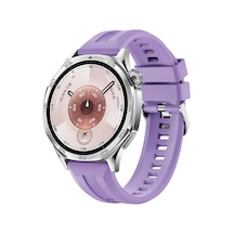 Xiaomi Amazfit Gtr 47mm Uyumlu Kordon 22mm Silikon Rahat Ve Şık Tasarım Lila