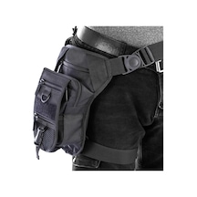 Çantachım Tactical Siyah Özel Bölmeli Bel Ve Bacak Çantası