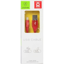 Mobilteam Kırmızı Metal Uçlu Lightning Usb Kablo