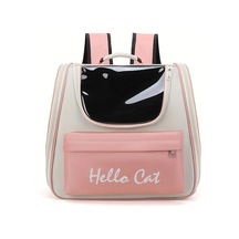 Fochsia Büyük Kapasiteli Pembe Evcil Hayvan Sırt Çantası Nefes Alabilir Omuz Askılı Seyahat Çantası