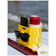 Paddle Board Sup Board Kano Termos Kutu İçecek Telefon Ve Gözlük Tutucu - Sarı