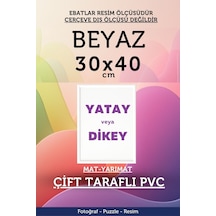 Beyaz-22mm-30x40 Cm Mat Pvc Li Camsız Fotoğraf Puzzle Belge Çerçeve Yatay Dikey Asılabilme. 45427052