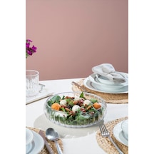 Cam Salata Kasesi - 21 Cm Orta Sunum Kasesi - 2 Li Çok Amaçlı Kase Meyvelik Şeffaf
