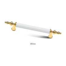 Ehobici.Ltd Asos Altın Beyaz Lüks Mobilya Dolap Çekmece Kulp 192Mm