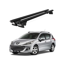 Venüs Peugeot 207 Station Wagon 2007-2013 Uyumlu Siyah Ara Atkı Port Bagaj Tavan Barı