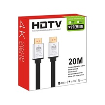 Hdmi Kablo 4k Hdtv 2160p 18gbps Premium Altın Kaplama Uç Yüksek Hızlı Aktarım Plasma Lcd Pc Ses Ekipmanları 20 Metre 20 Metre