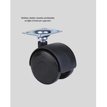 Zengemtx 4 Cm Çap Kilitsiz Tekerlek Ayağı Tekli Hafif Mobilyalar İçin Çok Renkli